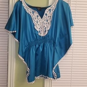 Silky Turquoise dress top